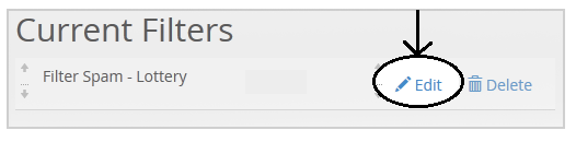 Edit Account Level/Global Email Filter