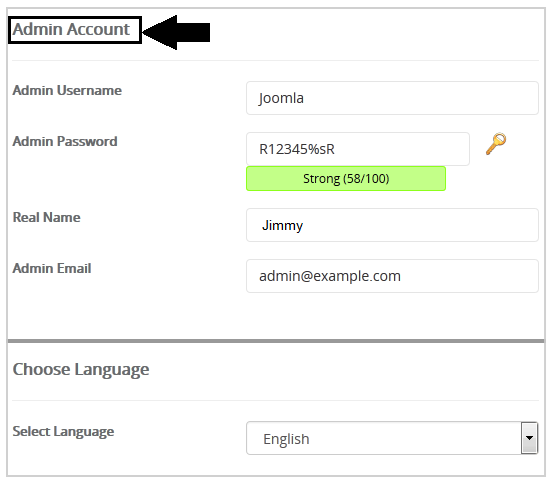 Install Joomla via Softaculous